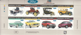 Marshall Islands MNH Scott #611 Sheet Of 8 Different 60c Ford Automobiles - Islas Marshall