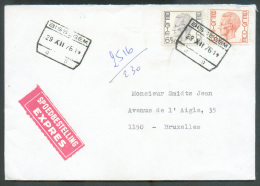 Lettre Exprès Affranchissement ELSTROEM à 36Fr.50 Obl. Ferroviaire De BISSEGEM Le 29-XII-1976 Vers Bruxelles  - 9577 - 1970-1980 Elström