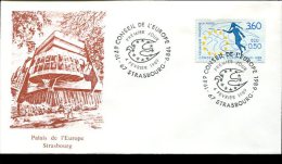 FDC 4/02/89 : Conseill De L'Europe à Srasbourg - Instituciones Europeas