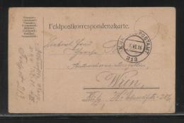 AUSTRIA HUNGARY 1916 WW1 8 VI.16 FELDPOST 213 CARD 81ST INFANTRY REGIMENT POSTED RUSSIA TO VIENNA - Prima Guerra Mondiale