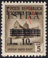 ITALY - YUGOSLAVIA - ISTRIA - ISTRA - ERROR - "LETTERS BROKEN"  - **MNH - 1945 - Occup. Iugoslava: Istria