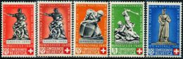 SW0007 Switzerland 1940 Battle Monument 5v MLH - Unused Stamps