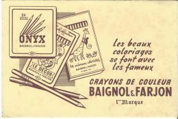 Crayons De Couleur  / BAIGNOL & FARJON /Les Beaux Coloriages  Vers 1945-1955        BUV78 - Stationeries (flat Articles)