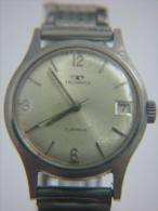 VINTAGE TECHNOS DATE MECHANICAL WATCH SWISS - Watches: Old