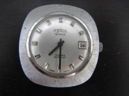 VINTAGE SWISS RENIS GENEVE MEN´S WATCH * BRUSHED STAINLESS STEEL - Montres Anciennes