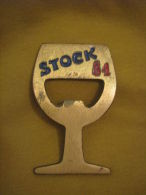 Vintage STOCK 84 Brandy Colored Brass Bottle Opener, Israel - Apri-bottiglie/levacapsule