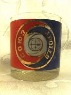 VINTAGE RUSSIAN SOUZ APOLLO COSMOS SPACE MISSION GLASS CUP WITH LENS - Glasses