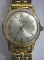 VINTAGE RAKETA RUSSIAN GOLD TONE GENTS WATCH 16 JEWELS - Relojes Ancianos