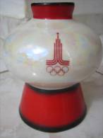 VINTAGE PORCELAIN OLYMPICS VASE MOSCOW RUSSIA 1980 - Otros & Sin Clasificación