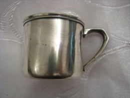 Vintage Japanese Sterling Silver Mug By ASAHI Japan - Argenteria