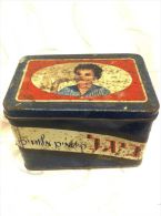 VINTAGE ISRAEL BEIGEL & BEIGEL SALT STICKS FACTORY TIN BOX 1950´S - Zinn