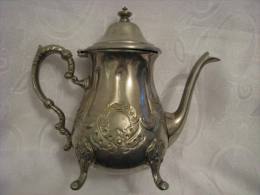 Vintage Alpacca Tea/Coffee Pot 8.5\" Tall ~ Hand Made By Fares Bros., Morocco - Sonstige & Ohne Zuordnung