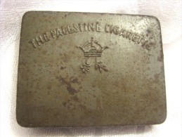 The Palestine Cigarette Tin Box 1940 ~ Rare! - Contenitori Di Tabacco (vuoti)