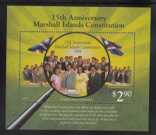 Marshall Islands MNH Scott #577 Souvenir Sheet $2.90 Constitution Committee - 15th Ann Of Islands Constitution - Marshall Islands