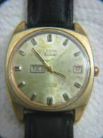 DESTA SAFARI AUTOMATIC 25 JEWELS GOLD DAY/DATE WATCH - Other & Unclassified