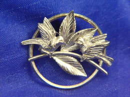 1940s CARL-ART STERLING SILVER BROOCH \"BIRDS ON BRANCH\ - Broches