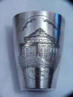 \""TBILISI CIRCUS\" RUSSIAN 875 SILVER ENGRAVED CUP - Argenteria
