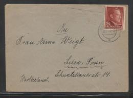 POLAND 1943 GENERAL GOUVERNEMENT LETTER BIERNEROWO VIA WARSCHAU TO LISSA POSEN POZNAN RARE LOCAL CACHET SINGLE FRANKING - Gobierno General