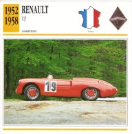 Fiche  -  24 Heures Du Mans  -  1956  -  Renault VP  -  Carte De Collection - Cars