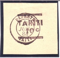Surcharge En Date De Juillet 1884 " TAHITI 10 C " Et  " TAHITI 5c " - Tahiti