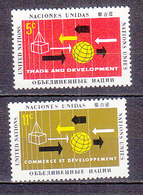 H0081 - ONU UNO NEW YORK N°125/26 ** ECONOMIE - Unused Stamps