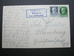 1916, Postehilfstelle WÖRNITZ , Klar Auf Karte - Cartas & Documentos