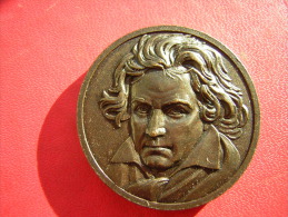 MEDAILLE BRONZE  LUDWING VAN BEETHOVEN  1770 1827  OFFERT EN HOMMAGE AUX MEMBRES DU CLUB DU DISQUE CLASSIQUE - Professionnels / De Société