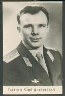 RUSSIA  USSR  , SPACE  COSMOS  ASTRONAUT  GAGARIN,  OLD POSTCARD  USED AS  QSL  CARD  , M - Raumfahrt