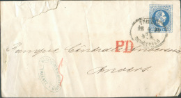 Entier Postal Enveloppe 10 Kr. Bleu Obl Ovale TRIESTE 5/11 1873 Vers Anvers (Belgique).  Entier Rare Vers La Belgique. - - Autres & Non Classés