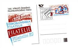 Czech Republic 1996 - 100 Years Of Czech Philately Magazine, Special Postal Stationery And Special Postmark - Cartoline Postali