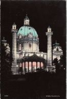 CPA VIENNA- ST CHARLES CHURCH BY NIGHT - Kerken