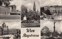 CPA VIENNA- RINGSTRASSE, PARLIAMENT, MUSEUM, CITY HALL, OPERA, UNIVERSITY, OLD CAR, BUSS, TRAM, TRAMWAY - Ringstrasse