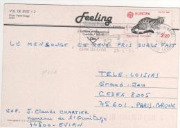 Timbre Yvert N° 2416 " Europa " / Carte Du 23/06/86 - Lettres & Documents