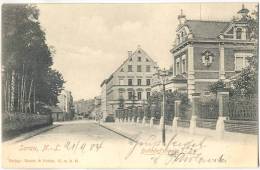 Sorau Lausitz Bahnhof Straße Lebus Żary 21.9.1904 Gelaufen Belebt P Broses Hotel Und Restauration TOP-Erhaltung - Neumark