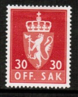 NORWAY    Scott  # O 70*  VF MINT HINGED - Oficiales