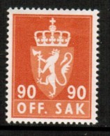 NORWAY    Scott  # O 79*  VF MINT HINGED - Service