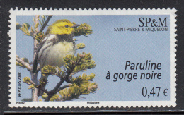 St Pierre Et Miquelon 2008 Used Sc 856 47c Black-throated Warbler - Oblitérés