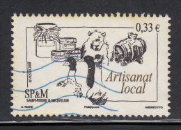 St Pierre Et Miquelon 2008 Used Sc 857 33c Local Artisan Crafts, Black & Olive - Used Stamps