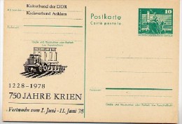 TRACTOR 750 Years Krien 1978 East German Postal Card Special Print P79-11-78 C61 - Sonstige & Ohne Zuordnung