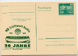 DDR P79-16b-78 C66b Postkarte PRIVATER ZUDRUCK Gelbgrün Schiffswerft Rechlin 1978 - Private Postcards - Mint