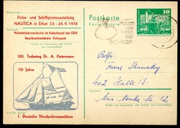 Nordpolarexpedition DDR P79-17-78 C67 Postkarte PRIVATER ZUDRUCK  Erfurt Gelaufen 1981 - Arktis Expeditionen