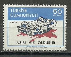 Turkey; 1977 Regular Postage Stamp With The Subject Of Traffic - Accidents & Road Safety