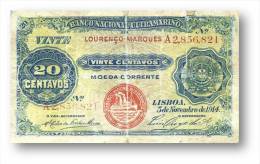 MOZAMBIQUE - 20 CENTAVOS - 05.11.1914 - P 60 - STEAMSHIP SEAL TYPE III - Portugal - Mozambico