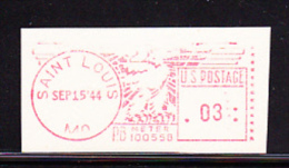 COUPE ENVELOPPE  -- CACHET SAINT LOUIS - SET.15.1944 - Machine Labels [ATM]