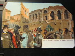 Urmet Phonecard,painting,the 100th Veronafil,used - Public Advertising