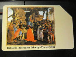 Urmet Phonecard,painting By Botticelli,used - Públicas  Publicitarias