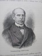 Austria - Kärnten - Adolf Ignaz Von Tschabuschnig  Minister, Parlamentarier, Jurist -Kalgenfurt  Print Ca 1891  1OM6.139 - Estampes & Gravures