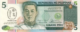 BILLET # PHILIPPINES # 1987 # CINQ PESOS # PICK175 # NEUF # TYPE EMILIO AGUINALDO  # - Filipinas