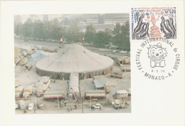 CARTE MAXIMUM PREMIER JOUR FESTIVAL DU CIRQUE MONACO 1978 - Circus