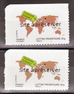 FRANCE VARIETE  N° YVERT ADHESIF 185  / MAURY  ADHESIF 180   CARTE DU MONDE NEUFS LUXE - Unused Stamps